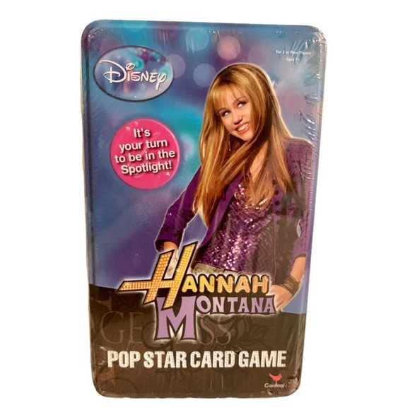Disney Hannah Montana Miley Cyrus Pop Star Card Game in Tin - Picture 1 of 5